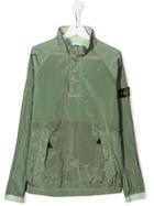 Stone Island Junior Signature Arm Patch Rain Jacket - Green