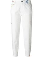 Mira Mikati Contrast Stitching Slim Fit Cropped Trousers