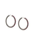 Givenchy 'rosario' Hoop Earrings, Women's, Red