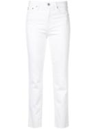 Ag Jeans - Isabelle High-rise Straight Crop Jeans - Women - Cotton/polyurethane - 29, White, Cotton/polyurethane