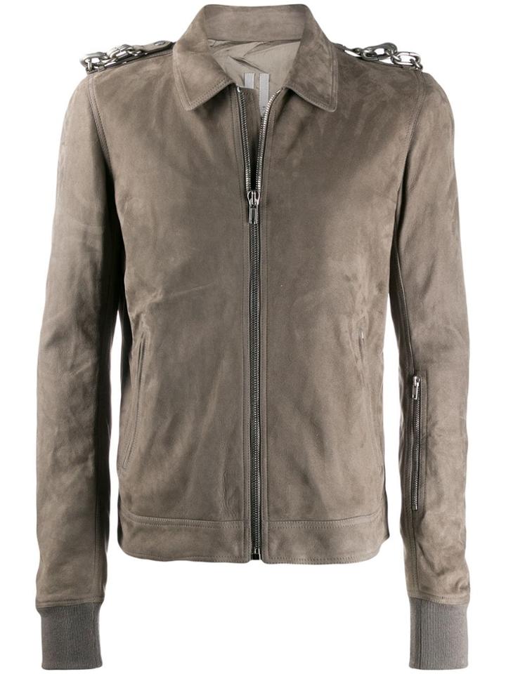 Rick Owens Biker Jacket - Neutrals