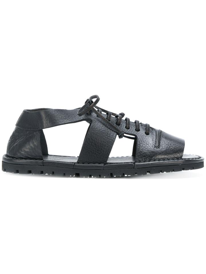 Marsèll Lace Tie Sandals - Black