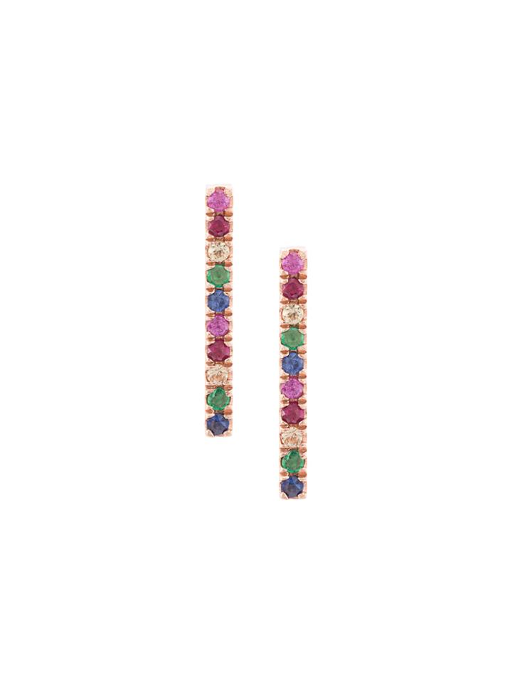 Zofia Day Rainbow Bar Studs - Metallic