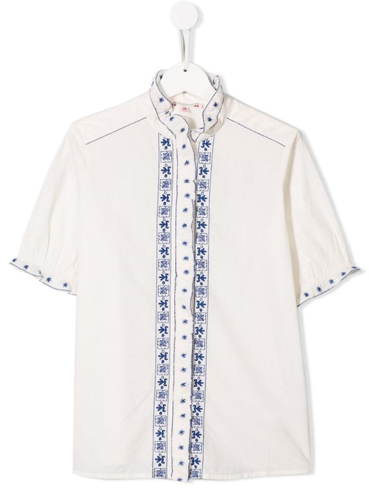 Bonpoint Embroidered Lauriane Blouse - White