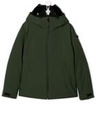 Ai Riders On The Storm Teen Hooded Parka - Green