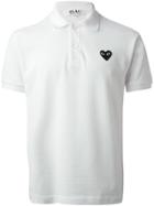 Comme Des Garçons Play Embroidered Heart Polo Shirt - White