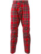 G-star Checked Tapered Pants, Men's, Size: 33, Red, Cotton/polyester