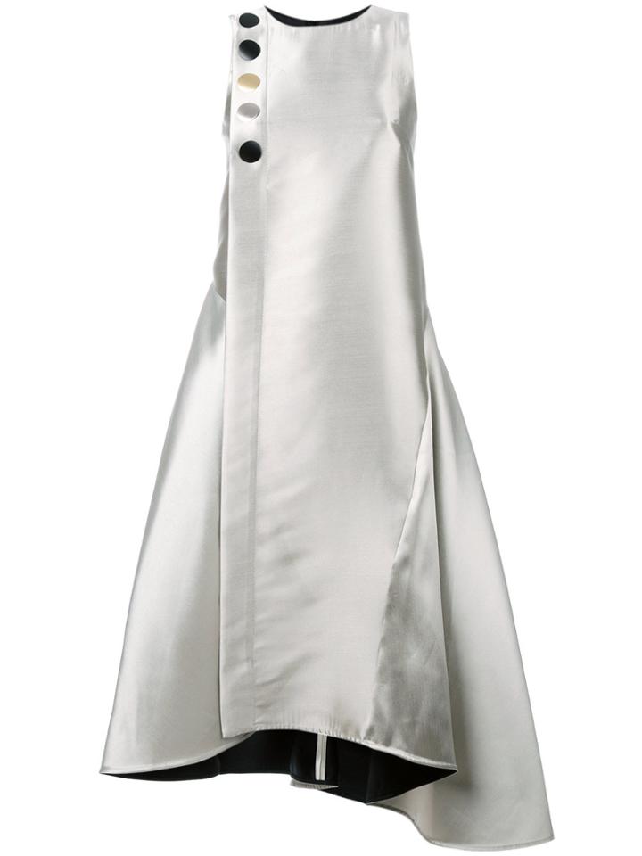 Eudon Choi Metallic Asymmetric Dress - Nude & Neutrals