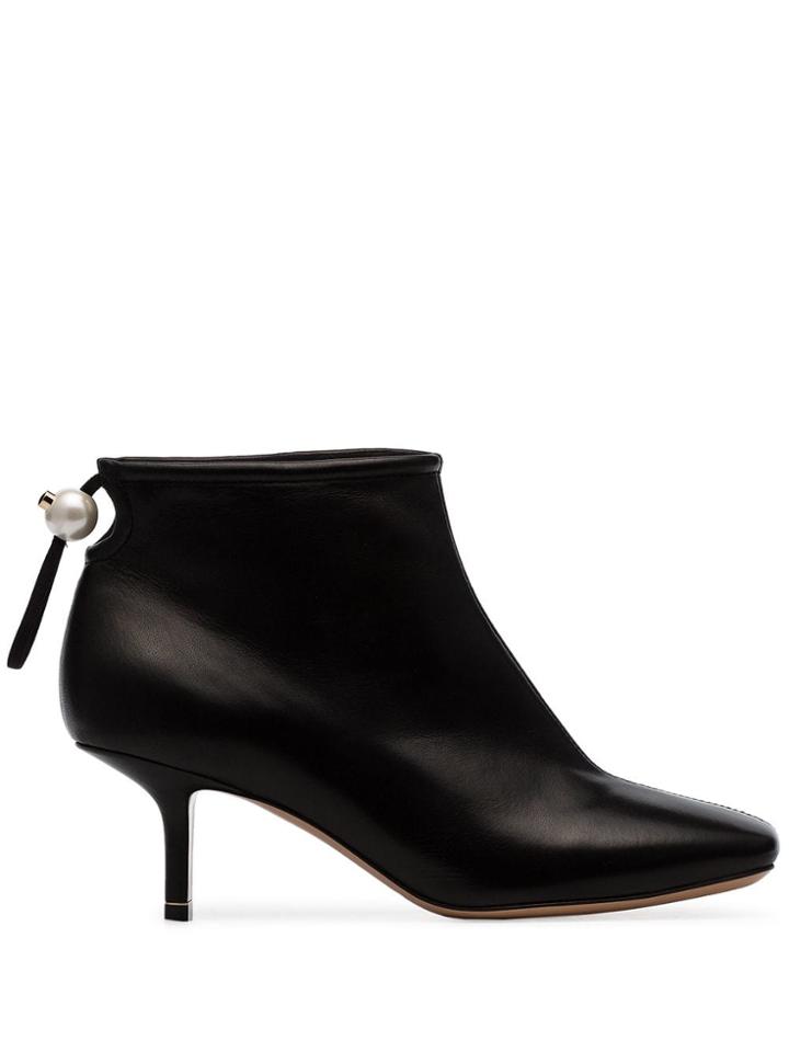 Nicholas Kirkwood Black Delfi 60 Leather Ankle Boots