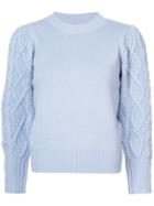 Co Cable-knit Sleeve Sweater - Blue