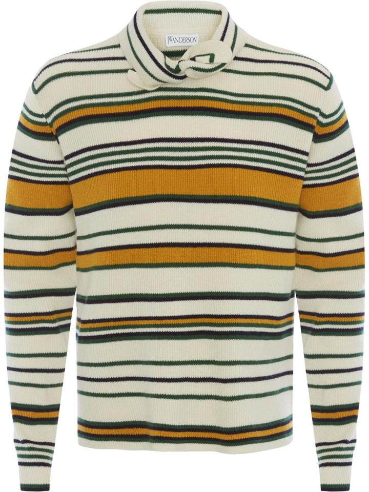Jw Anderson Tie-collar Sweater - Yellow