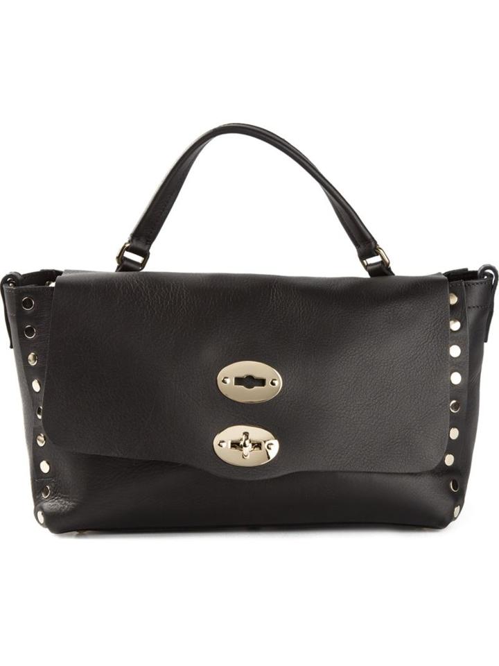 Zanellato Studded Satchel, Women's, Black