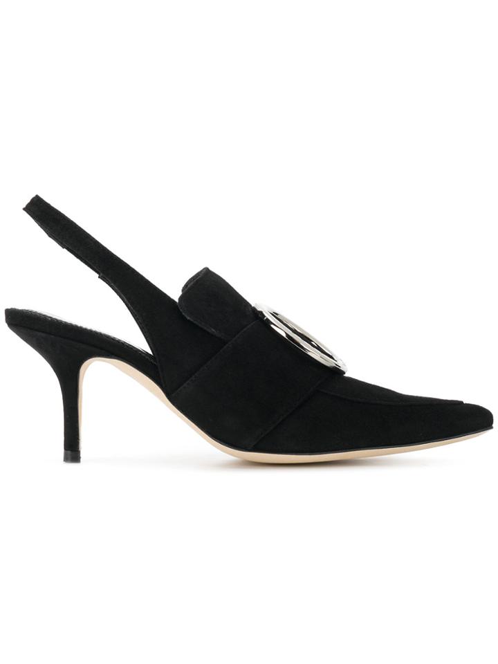 Dorateymur Pointed Buckled Mules - Black