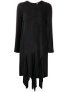 Romeo Gigli Pre-owned 1990's Textured Asymmetric Dress - Blue