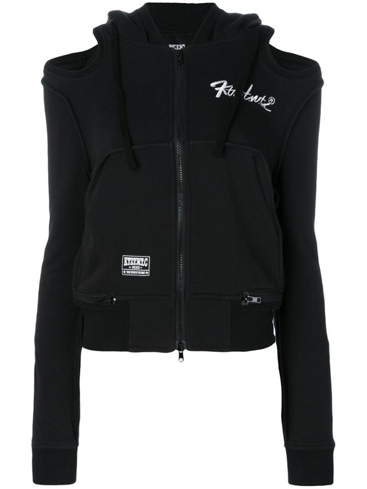 Ktz Embroidered Hooded Sweater - Black
