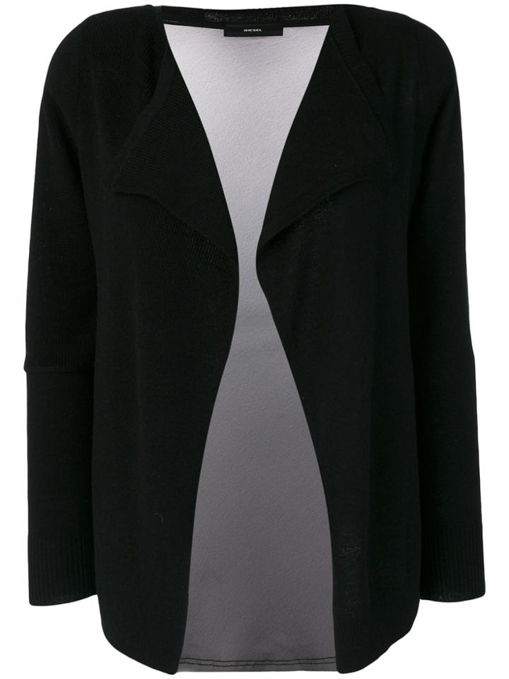 Diesel Open Front Cardigan - Black