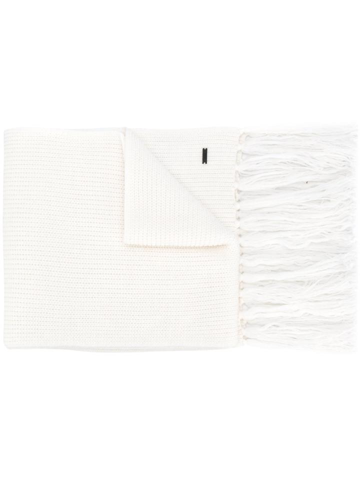 Ami Alexandre Mattiussi Fisherman's Rib Scarf - White