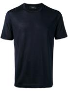 Joseph Crew Neck T-shirt, Men's, Size: Large, Blue, Silk
