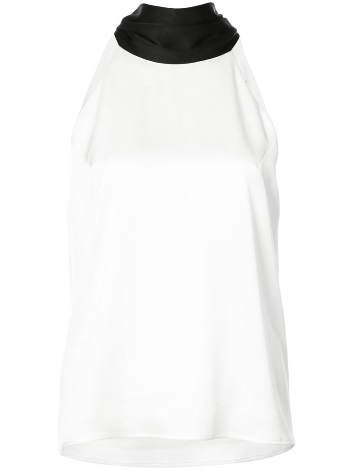 Galvan - Back Neck Tie Blouse - Women - Silk/polyester/triacetate - 36, White, Silk/polyester/triacetate