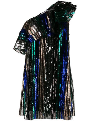 In The Mood For Love Sequin Ruffle Dress - Black