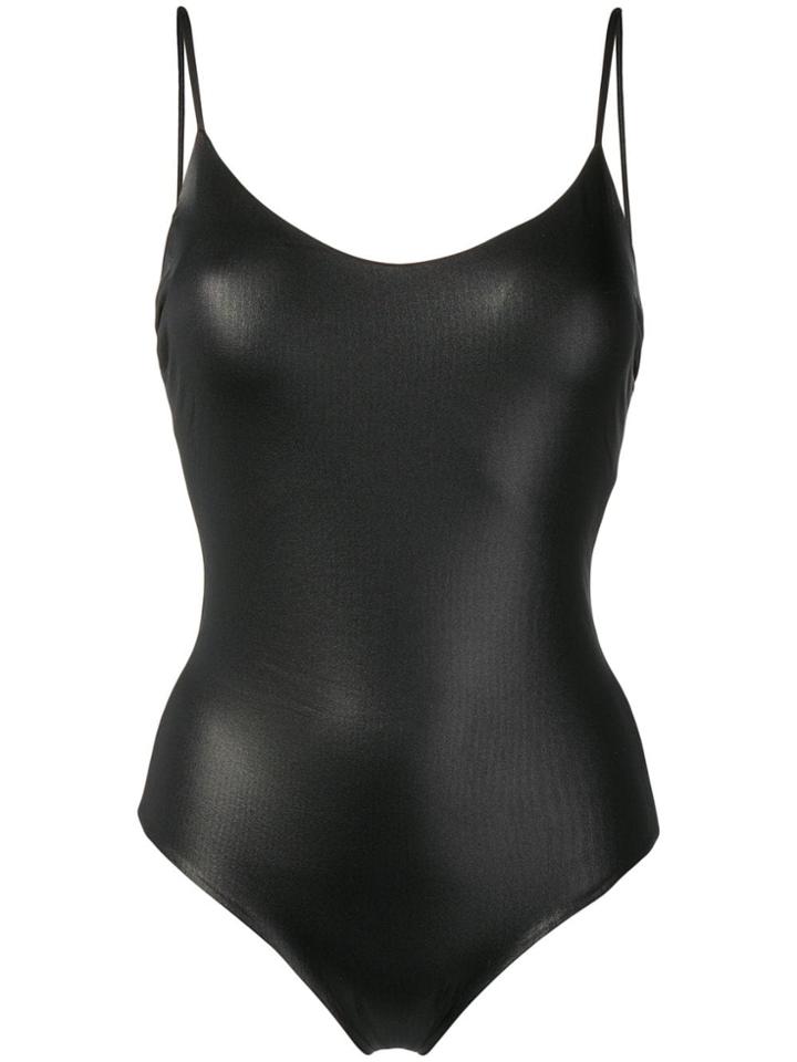 Fisico V-back Swimsuit - Black