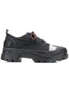 Diesel Hybrid Lace-up Shoes With Lug Sole - Black