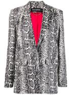 Filles A Papa Snake-print Blazer - Black