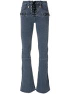 Unravel Project Lace-up Fastening Bootcut Jeans - Blue