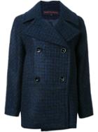 Martin Grant Doube Breasted Coat, Women's, Size: 38, Blue, Nylon/mohair/virgin Wool