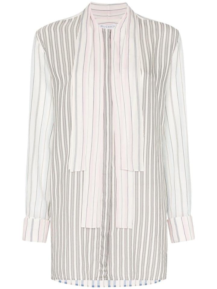 Jw Anderson Pyjama Stripe Buttondown Shirt - White