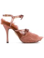 Charlotte Olympia Fur Pumps - Pink & Purple