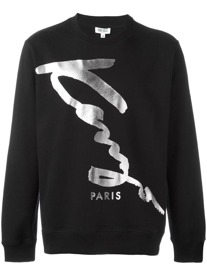 Kenzo 'kenzo Signature' Sweatshirt, Men's, Size: Small, Black, Cotton