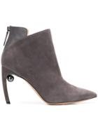 Nicholas Kirkwood 90mm Mira Pearl Ankle Boots - Grey