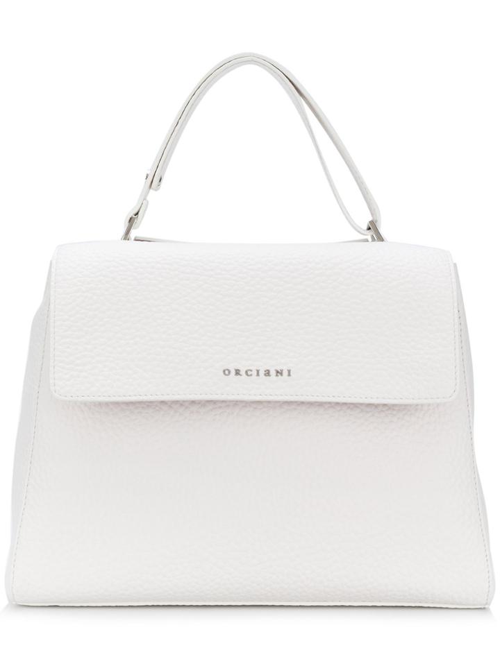 Orciani Large Logo Tote - White
