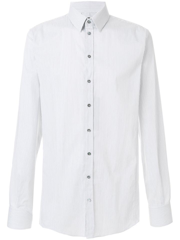 Dolce & Gabbana Pinstriped Shirt - White