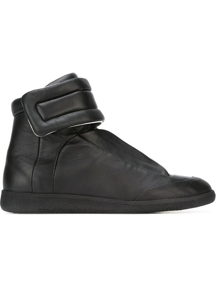 Maison Margiela Future Hi-top Sneakers, Men's, Size: 43.5, Black, Leather/rubber