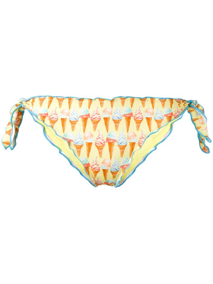 Moon Bikini Bottoms - Women - Polyamide/spandex/elastane - S, Yellow/orange, Polyamide/spandex/elastane, Mc2 Saint Barth