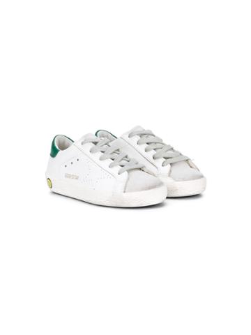 Golden Goose Deluxe Brand Kids Perforated Star Sneakers - White