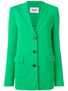 Msgm Single-breasted Blazer - Green