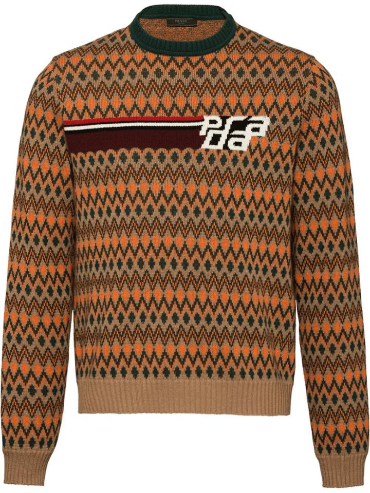 Prada Cashmere Crew-neck Sweater - Brown