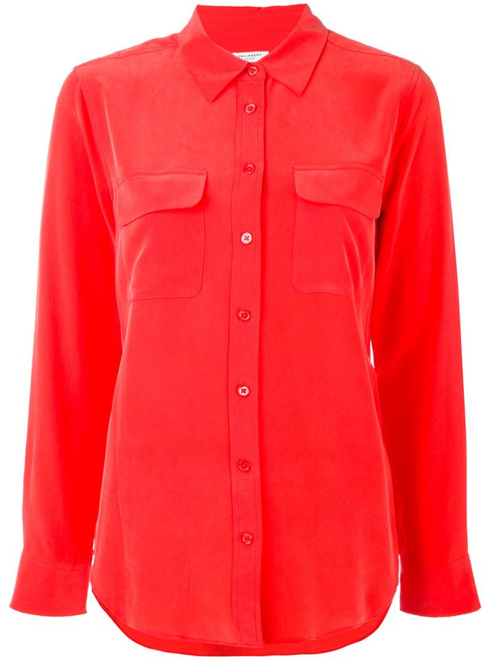 Crepe De Chine Shirt - Women - Silk - S, Red, Silk, Equipment
