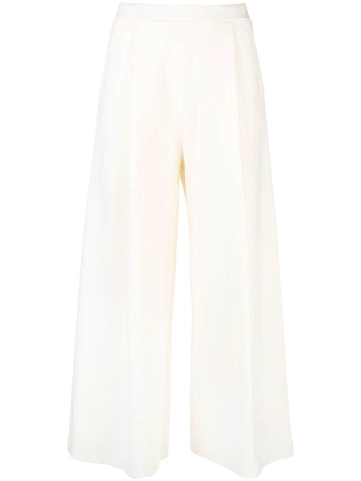 Pierantoniogaspari Wide Leg Cropped Trousers - White
