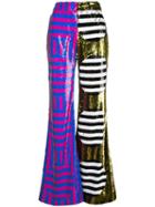 Halpern Asymmetric Wide-leg Trousers - Multicolour
