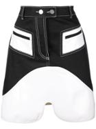 Ellery Contrast Panels Skirt - Black