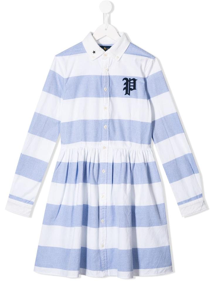 Ralph Lauren Kids Teen Striped Dress - Blue