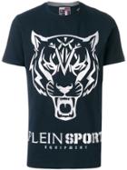 Plein Sport Tiger Motif T-shirt - Blue