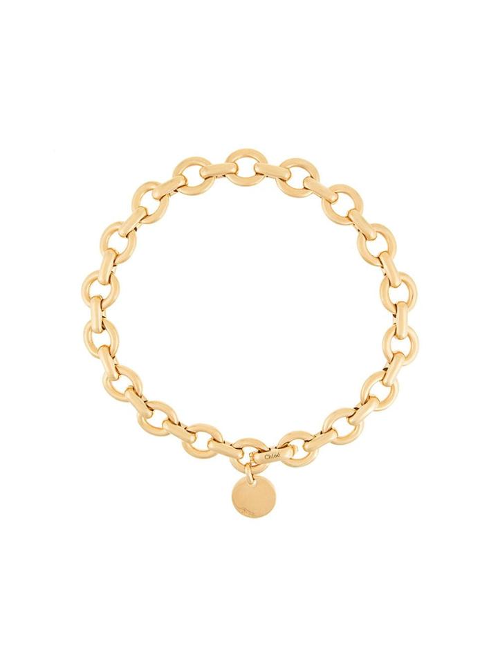 Chloé Logo Chain Choker Necklace - Gold