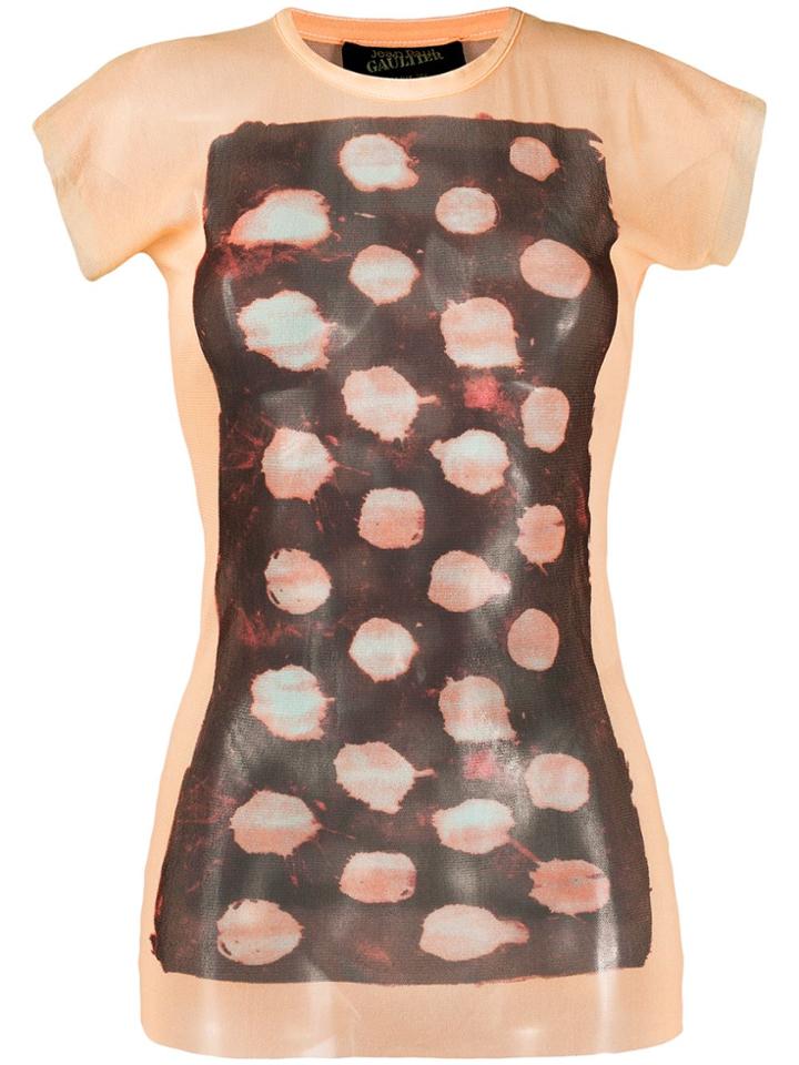 Jean Paul Gaultier Pre-owned 2000s Abstract Print Top - Neutrals