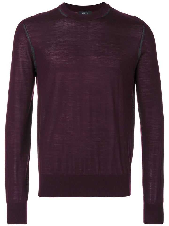 Joseph - Crew Neck Jumper - Men - Merino - S, Red, Merino