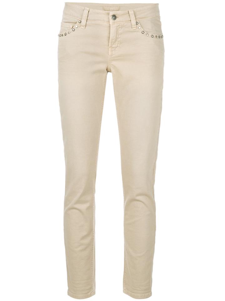 Cambio Star Studded Skinny Jeans - Nude & Neutrals
